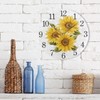 Mnsruu Sunflower Wall Clock Arabic Numerals Design Round Wall Clock