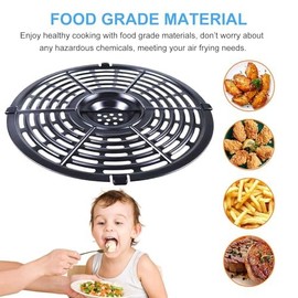 GCQ Air Fryer Grill Pan for Power XL 5QT Air fryer, 8.7'' Non-Stick Air Fryer Accessories Replacement Parts Tray Rack Grill Plate Compatible with Ultrean Gourmia Air Fryer, Dishwasher Safe