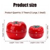 2Pcs Kitchen Timer 60 Minutes Timer, Tomato Timer, Mechanical Kitchen