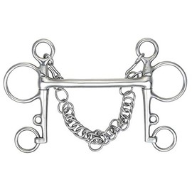Shires Equestrian Mullen Mouth Pelham Bit 5" Steel