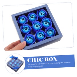 Beavorty 3 Boxes Floral Scented Soap Flowers Soap Flower Box Romantic Present for Valentine's Day