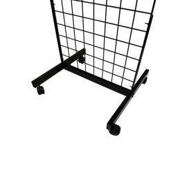 Only Hangers Black 2' x 6' Heavy Duty Rolling Gridwall Display Panels