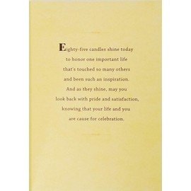 Eighty-Five Candles Shine Today To Honor One Important Life - Happy 85th Birthday Greeting Card - Your Life and You Are Cause for Celebration
