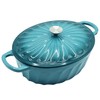 Enameled Oval Dutch Oven Pot with Lid, 7 QT Cast