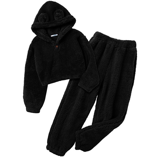 Arshiner Girls 2 Piece Outfits Long Sleeve Ear Sweatsuit Set