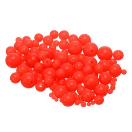 YELARXI Fishing Beads Glow Hard Plastic Fish Rigs 3/4/5/6/7/8/10/12 mm (800 Pack, Red)