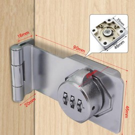 LOYELEY Door Lock, Room Key Retrofit, 3-Digit Dial Type, Key Removal, Sliding Door Keys, Retrofitable, No Drilling Required, Interior Door Lock, PIN Number Lock, Drawer Lock, Zinc Alloy, Durable,