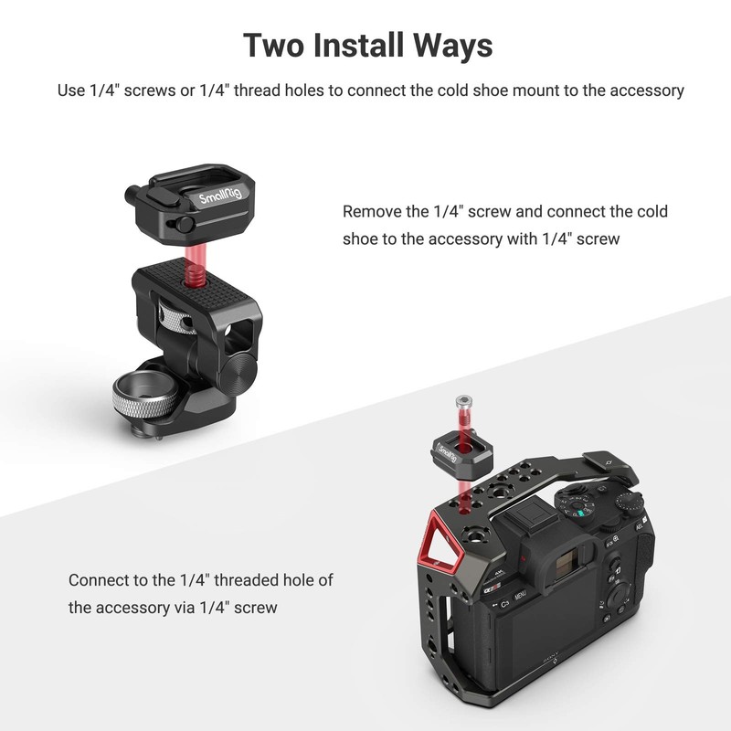 SmallRig Multi-Functional Cold Shoe Mount with Safety Release One Screw