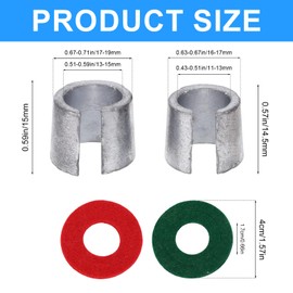 4pcs Car Battery Post Terminal Shims with Washers, Terminal Shim Cap Pure Anode Cathode Sleeves Positive & Negative Posts Connection Part Accessories for Vehicles SUV Truck RV Boat