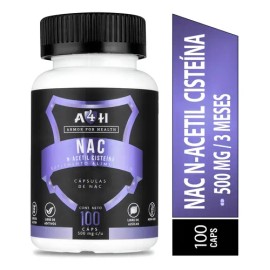 N-acetil Cisteina Nac 500mg 100 Cápsulas - A4h Armor 3 Meses Sabor Sin Sabor