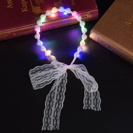 JOMA-E Shop Cosplay Accessories, LED Pearl Lace, Headband, Halloween Accessories, Headband, Light Up Toy, Girls, Fireworks Displays, Festivals, Summer Festivals, Party Concerts, Set of 5 (Colorful