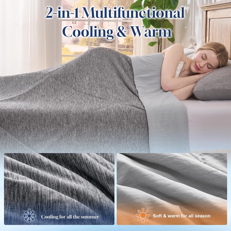 VK VK·LIVING Cooling Comforter King Size, Summer Cooling Blanket for