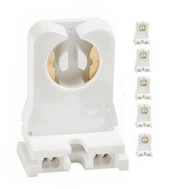 Non-shunted Turn Type T8 Lamp Holder,TWDRTDD UL Socket Tombstone for T10 T12 LED Fluorescent Tube Replacement, Medium Bi-pin G13 Socket for Programmed Start Ballasts (Pack of 6)
