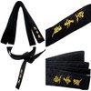 Black Belt SATIN (MATSUMOTO) With Embroidery in Japanese 300cm Length