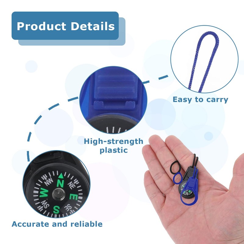 12 Stück Mini Kompass,Anhänger,Taschenkompass Geschenke,Anhänger Compass,Kompass Klein,Schlüsselanhänger,Multi-Farbe Mini Überleben Für