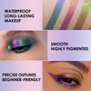 Erinde Gold Eyeliner Pen Chameleon, Metallic Glitter Colourful Eyeliner Stick,