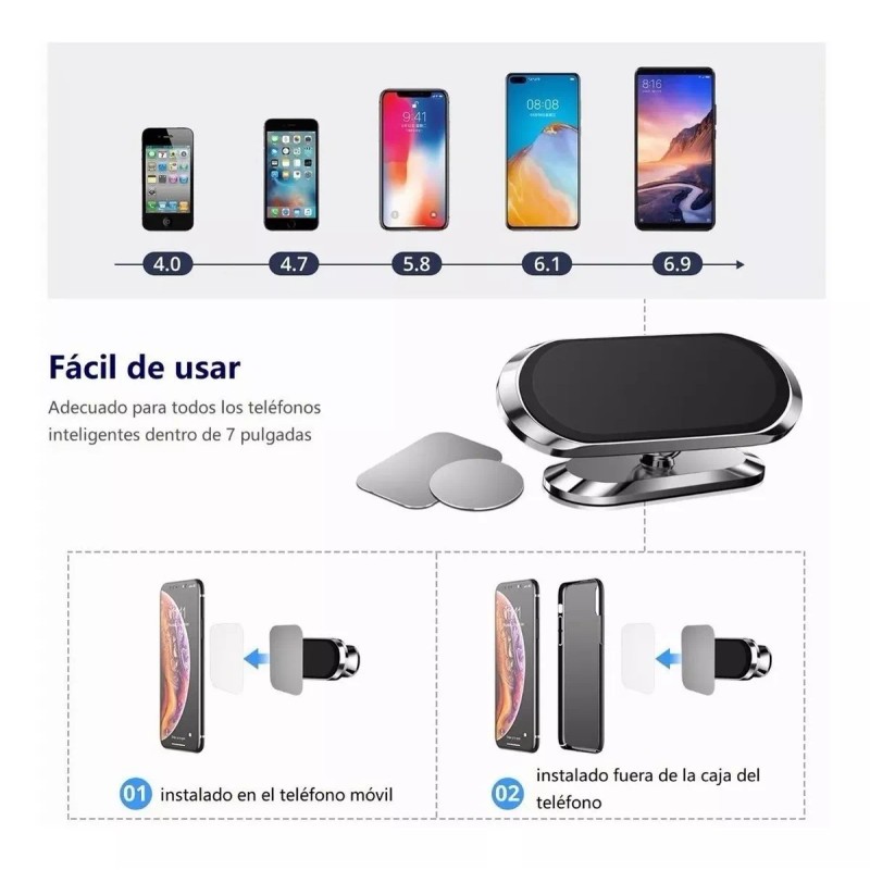GDTHOMAS,iman para celular,porta celular para carro Soporte Magnético Celular Para