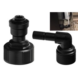 Fitting for Direct Water Line Hookup with Elbow Compatible with K-eurig Commercial Brewers B150, B150P, B155, K150, K150P, K155, Fit 1/4" water line Works with P Models