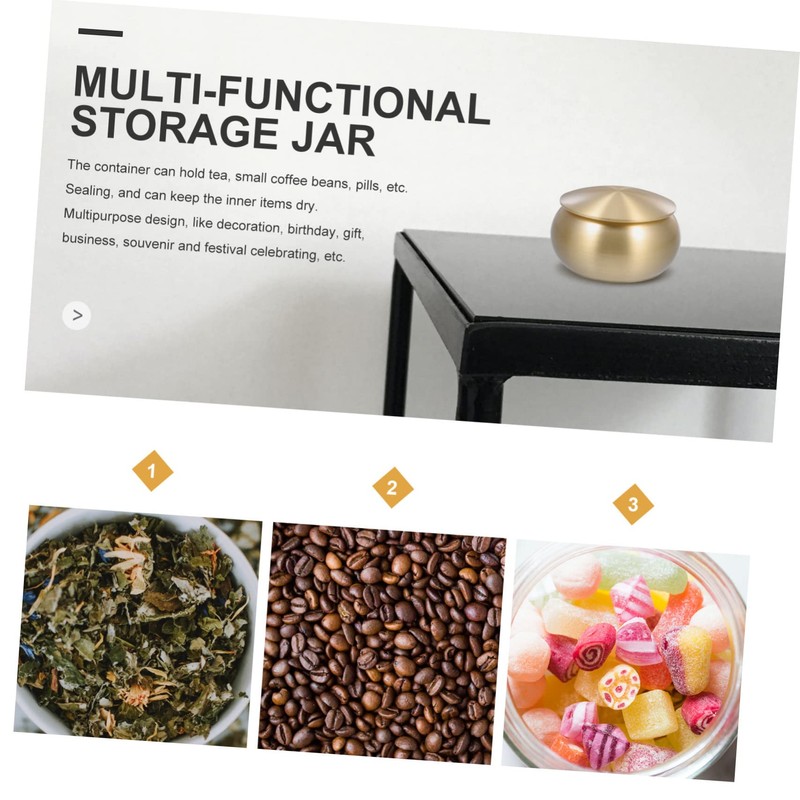 Ciieeo Mini Copper Box Portable Tea Canister with Airtight Seal