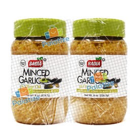 Badia Minced Garlic in Olive Oil, 8 oz - Palatize Pack of 2