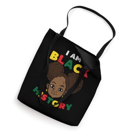 I Am Black History Afro Girl African American Pride Kids Tote Bag