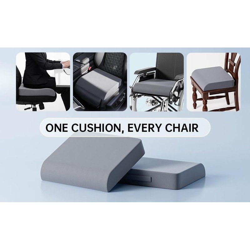 Ultimate 4-Inch Wheelchair Cushion – 3-Layer Memory Foam with Breathable