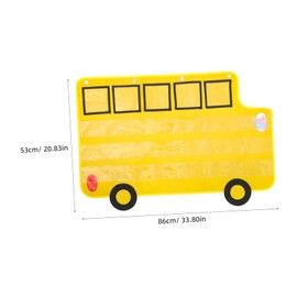 Operitacx Large Bus Shaped Alphabet Pocket Chart for Classroom Organization Interactive Learning Easy Installation Design for Kindergarten Teacher Decor