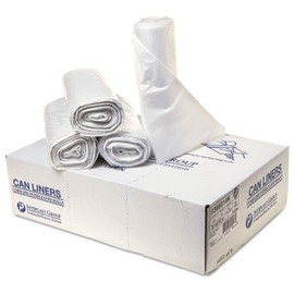 Inteplast Group S366014N High-Density Can Liner 36 x 60 55-gal 14 mic Clear 25/Roll 8/CT