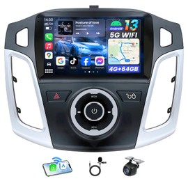 [8Core] Car Radio Stereo Ford Focus 2012-2018: 4+32G 9 inch 1280 * 800 HD IPS Touch Screen Android13 GPS Bluetooth 5G-WiFi 1080P Backup Camera Carplay Android Auto SWC FM AM