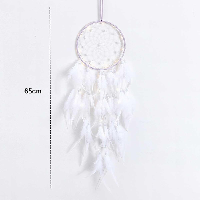 Dream Catcher Wall Hanging Feather Decoration, Hand Knitted, Dream Network,