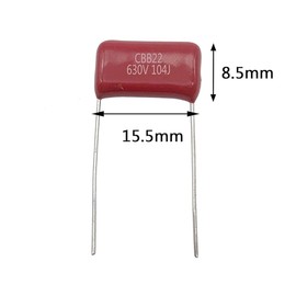 PENGLIN 20pcs Metallized Polypropylene Film Capacitors CBB22 630V 104J 0.1UF 100nf P15 Metallized Polyester Film Capacitors Assortment Kit