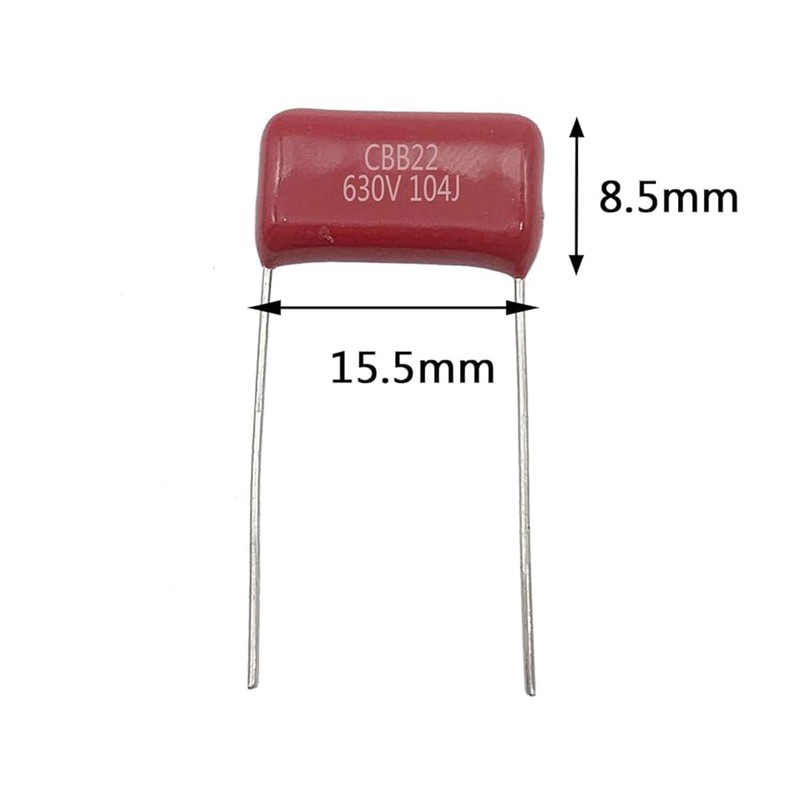 PENGLIN 20pcs Metallized Polypropylene Film Capacitors CBB22 630V 104J 0.1UF