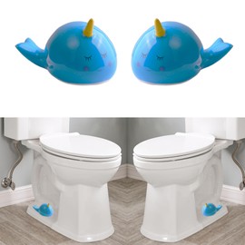 ZUNON Toilet Bolt Caps, Decorative Toilet Bolt Covers, Ceramic Cute Frog Covers Toilet Bolts Bathroom Decor Easy Installation Set of 2 (Green Frog)