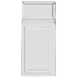 Ekena Millwork PB04X10X01CL 4 3/8" W X 9 5/8" H X 1 4" P Classic Plinth Block, White