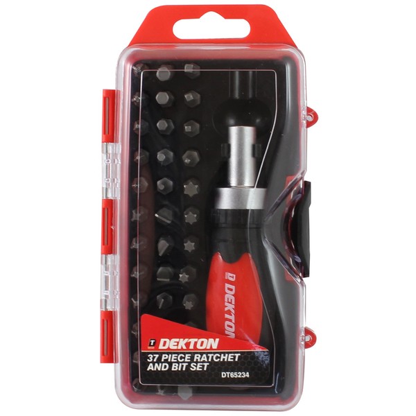 Dekton 37pc Stubby Ratchet Screwdriver And Bit Set - 3
