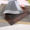 4PCS Table Placemats, PVC Dining Table Mats Woven Vinyl Table