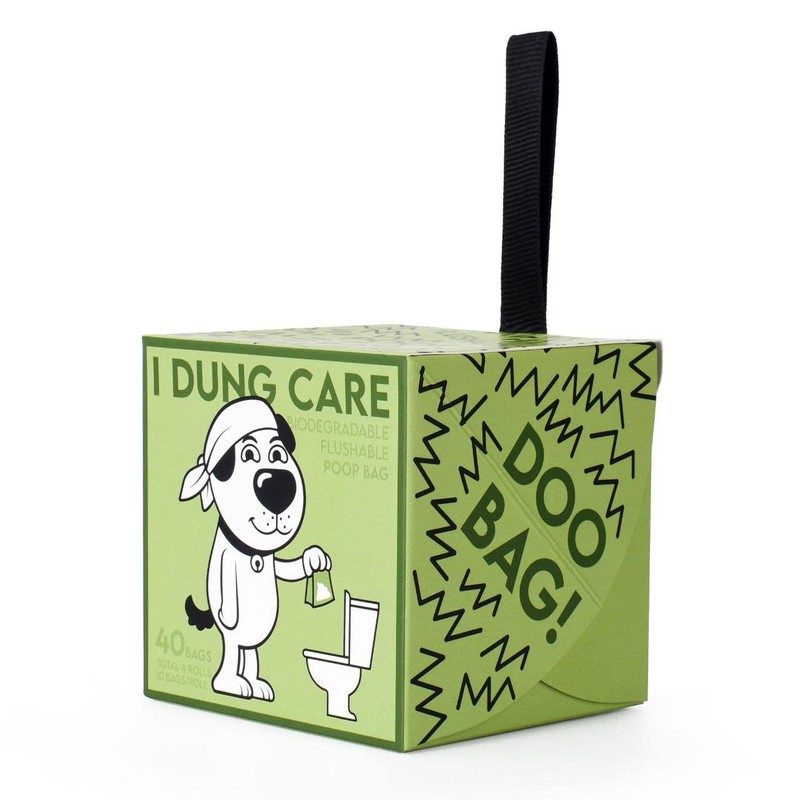 FLUSHABLE dog poop bag - 100% biodegradable - 100% water