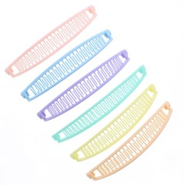 Zac's Alter Ego Set of 6 Pastel Coloured Banana Hair Clips/Hair Barrettes/Ponytail Holders