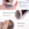 20 Brochas Maquillaje Profesional Con Estuche Alta Calidad Color Marrón