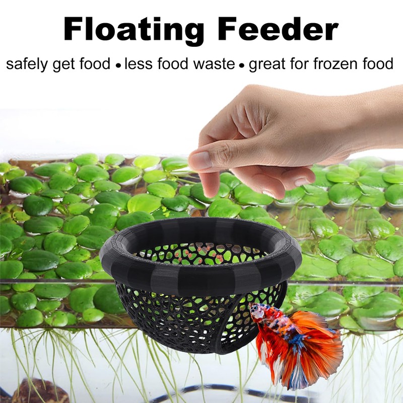 Betta Floating Feeder and Hideout, Aquarium Cave, Hammock, Decor, Beta