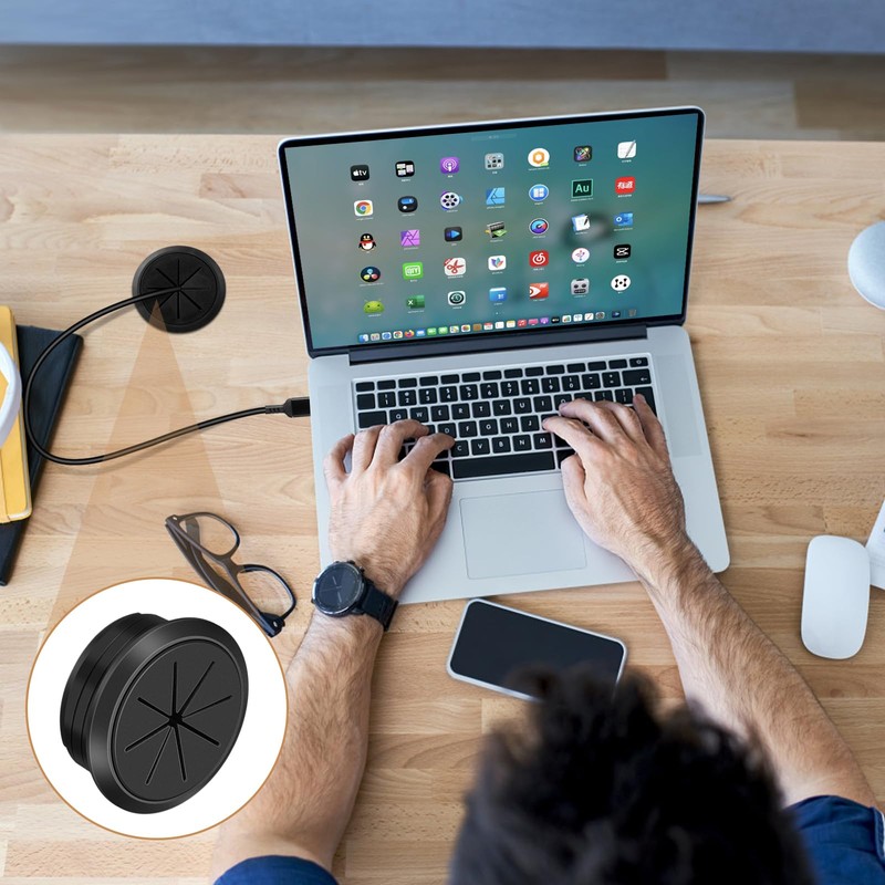 4 x 60 mm diameter plastic flexible cable grommets, cable