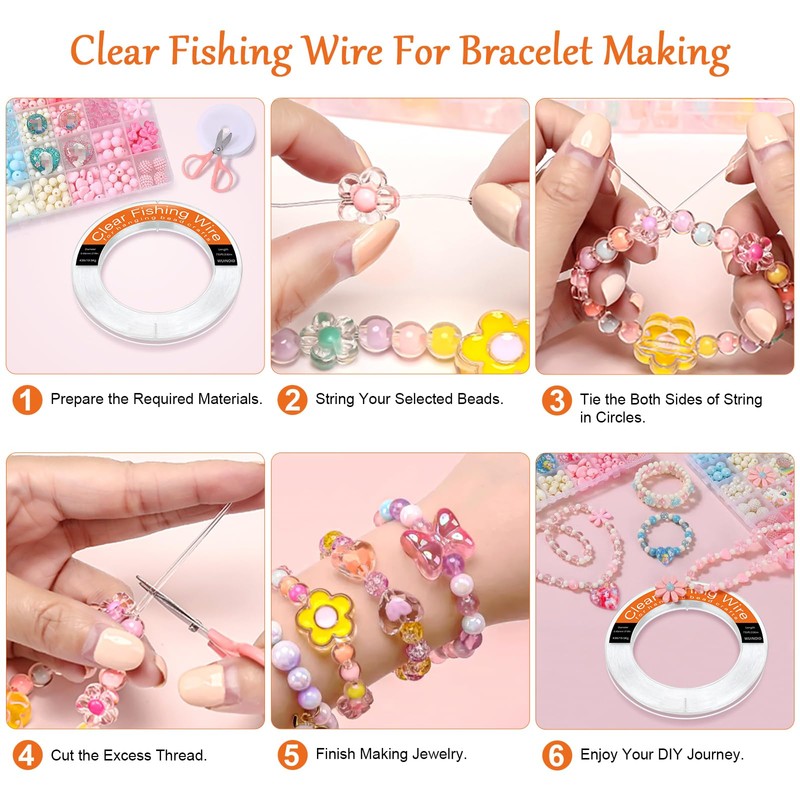 Clear Fishing Line Wire 755 ft, Invisible Fishing Wire Nylon