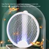 2 in 1 Electric Fly Swatter Rotatable Fly Killer Light