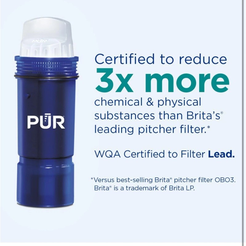 PUR PLUS Water Pitcher Replacement Filter with Lead Reduction (4