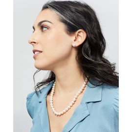 Secret & You Women's Pearl Necklace Freshwater Cultured Pearl Round White Available from 5-5.5, 6.5-7 and 7.5-8.0 mm 925 Sterling Silver - 45 cm Long, Sterling Silver, Pearl