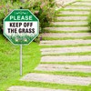 JANLONG Keep Off Grass Sign for Yard, 2 Pack- 10"