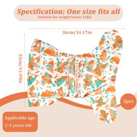 DOKRIN Training Pants for Baby Boys, Pack of 2 Baby Cloth Nappies Children Printed Press Stud Waterproof Nappy Pants