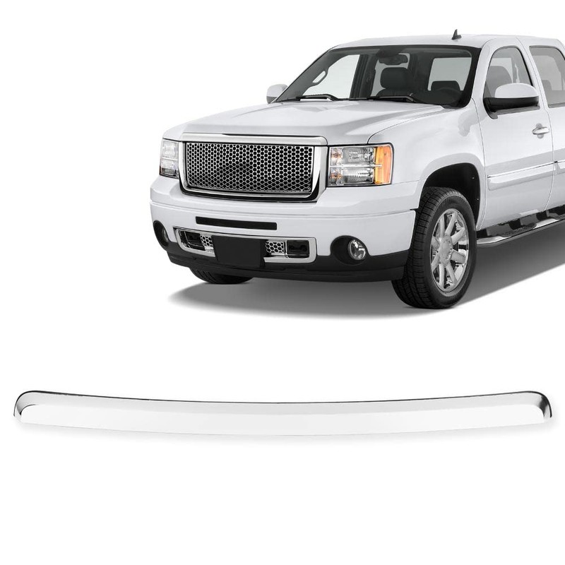G-PLUS Hood Molding Trim Moulding Chrome Compatible with GMC Sierra