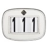LeMieux Saddle Pad Number Holder in White - Durable Leather
