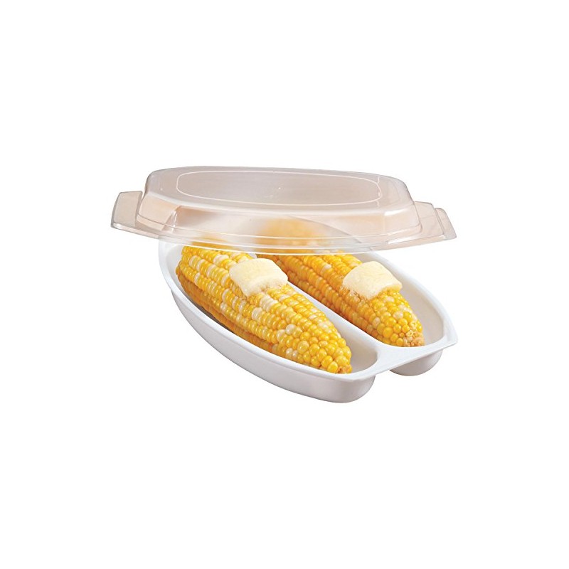 WalterDrake Microwave Corn Steamer White One Size Fits All